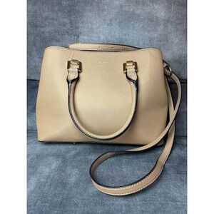 ALDO Women's Legoirii Tan Handbag Purse Detachable Shoulder Strap Gold Black